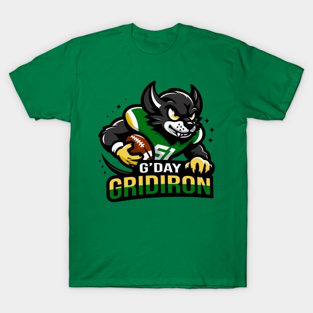 Gday Gridiron Tassie Devil RB T-Shirt by Aussie NFL Fantasy Show